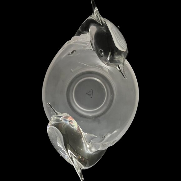 Partylite Jump for Joy Glass Dolphins Frosted Votive Candle Holder P8526 - Picture 4 of 8